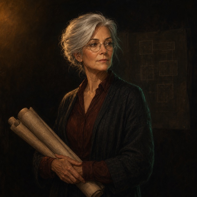 Illustrated portrait of The Architect, your planner in The Construct